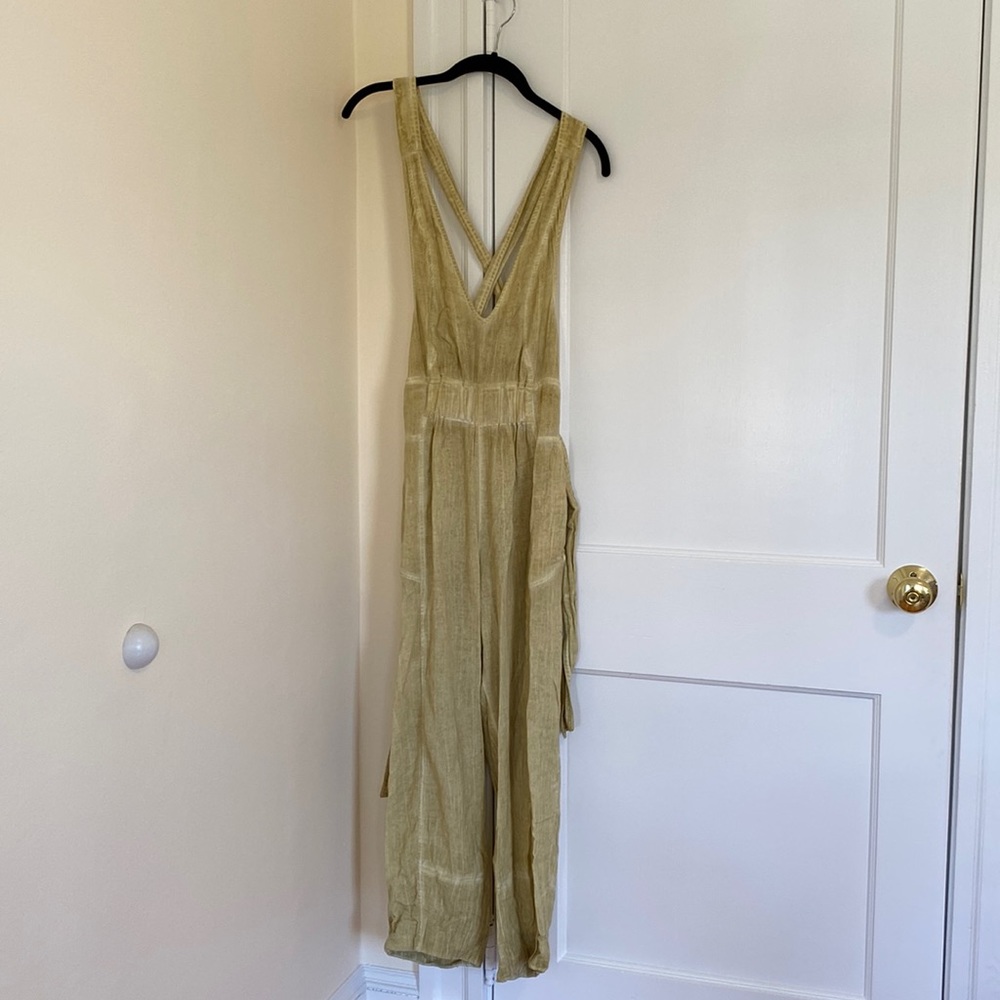 Free people open back jumpsuit